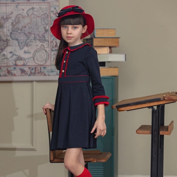 PATACHOU Interlock dress - navy - size 5Y - Picture 3 of 7